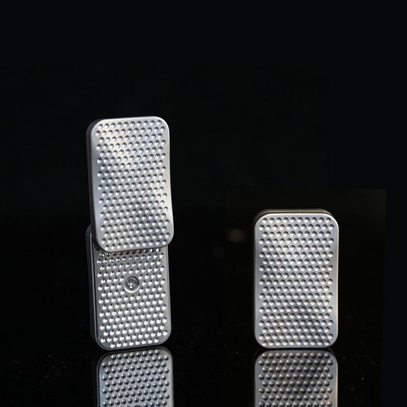 Steel Stainless Magnetic Push Card Edc Pushing Plate Metal Mechanical Slider Relieve Stress Easing Toy Antistresse Fidget Lure