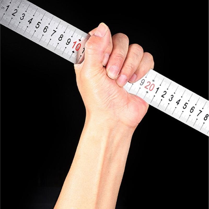 Stainless Steel Ruler with Inches Centimeters Scales Math Measuring Ruler Geometry Drafting Tool for Drawing Drafting