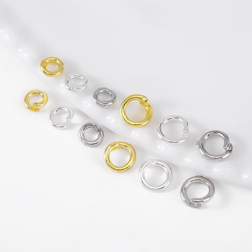 10/20Pcs Brass 18K Gold Color Plated Open Jump Rings Split Rings Locking Connector Necklace Bracelets Jewelry Making Accessories