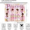 African American Kids Curtains,Ballerinas Ballet Princess Dancer Black Girl Window Treatments for Bedroom,Cute Girl Ballerina