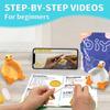1pcs,  Duck Coasters Crochet Set for Beginners, Starter Kit with Step-by-Step Video Tutorials, DIY Knitting Craft Supplies Gift
