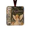 Acrylic Christmas Hanging Ornaments Printed Santa Snowman Reindeer Pendants for Tree Decoration