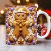 3D New Christmas Christmas Gingerbread Man Ceramic Coffee Mark Cup Tea Cup Gingerbread