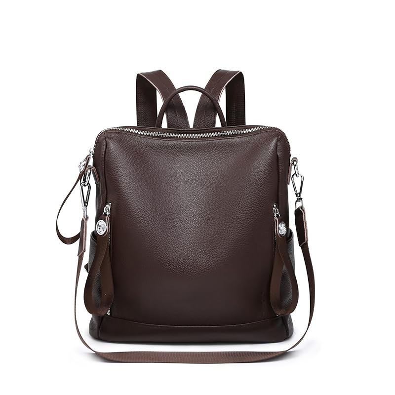 

[HEALTIM] genuine leather backpack ladies genuine leather backpack rucksack shoulder adult A4 large capacity business security backpack commute