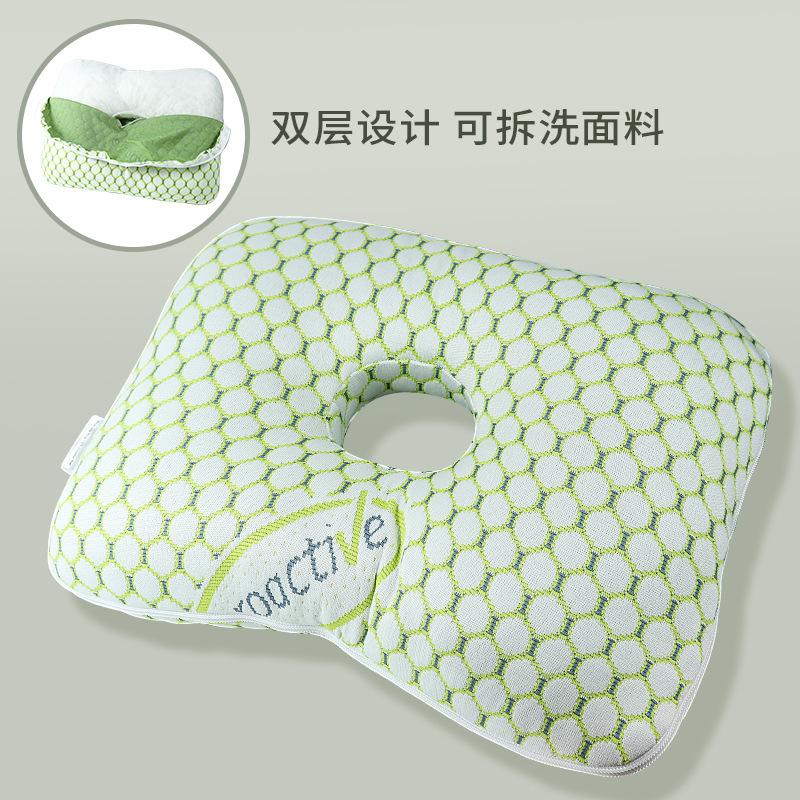 Ear Hole Pillow for Side Sleepers - Single Hole Memory Foam Pillow for Ear Protection, Relieves Ear & Side Face Pain