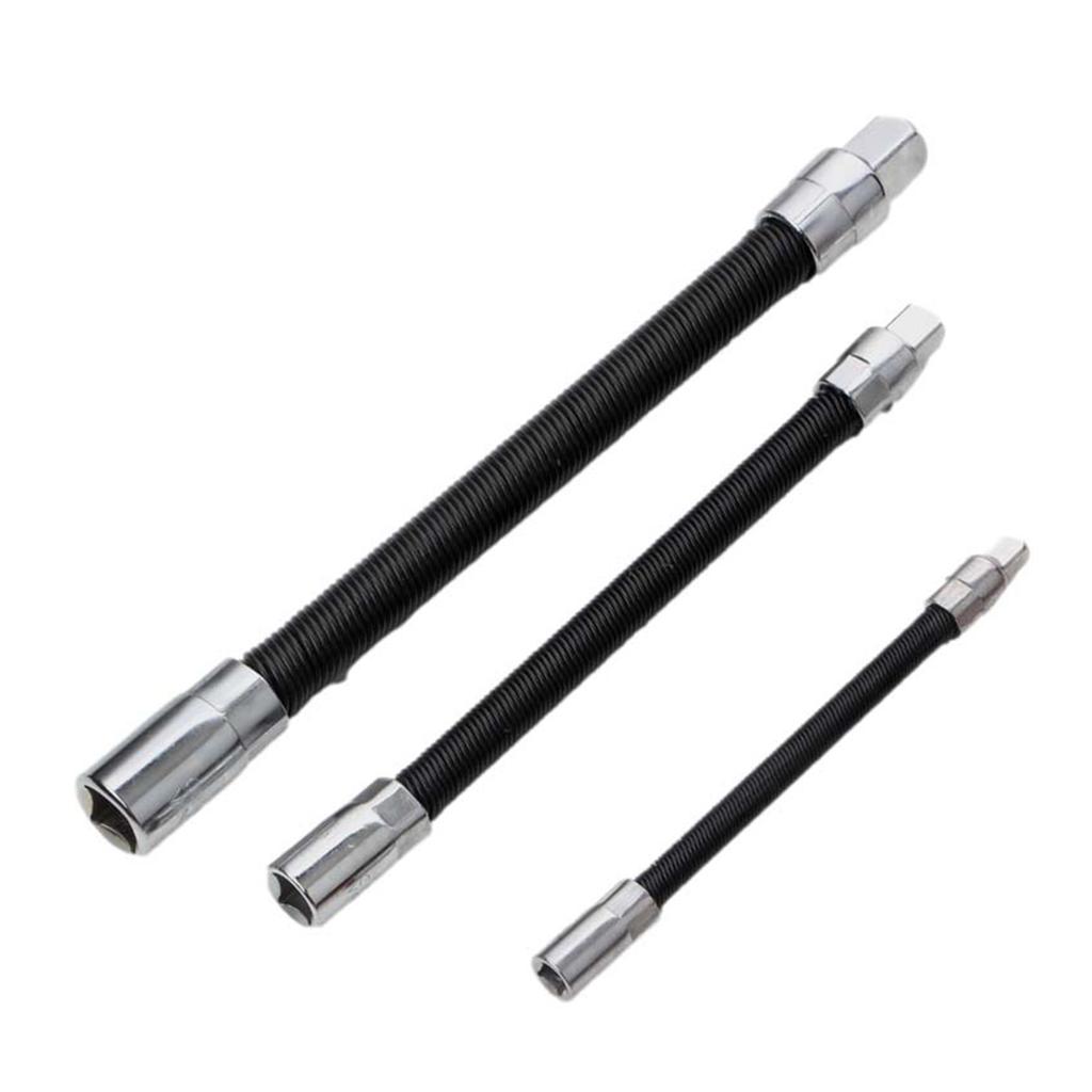 Extension Rod Electric Wrench Sleeve Socket Soft Bendable Hose for Screw Removal
