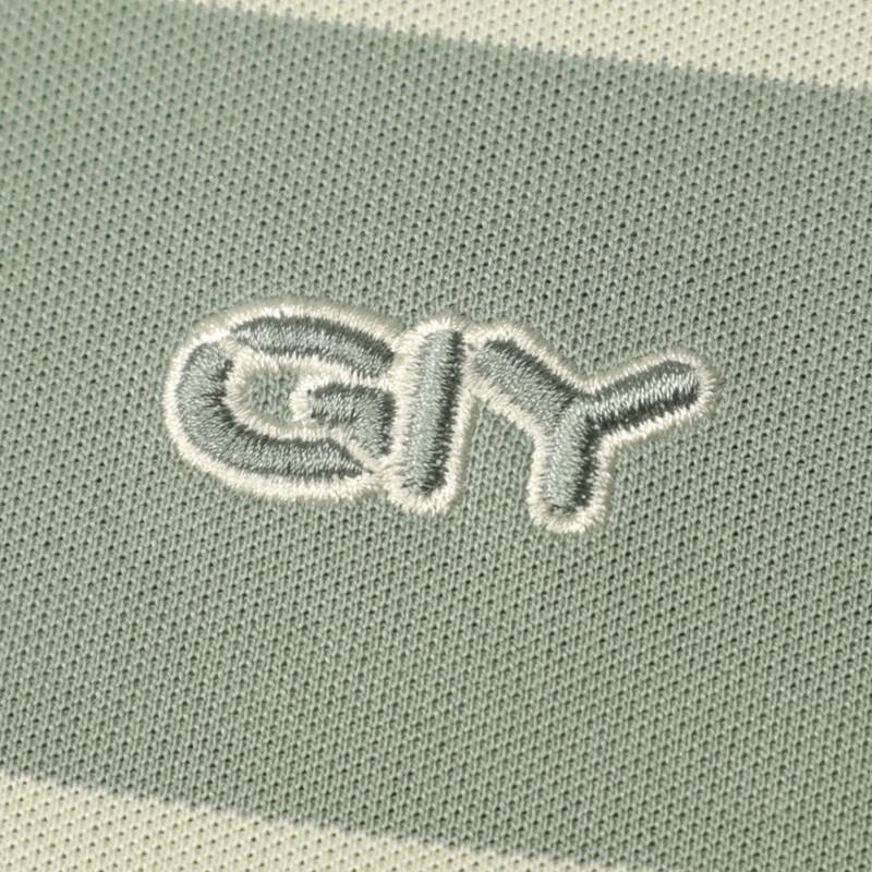 Goldlion Men's Silk Blend Striped Polo Shirt