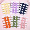 5/6Pcs Girls Solid Color Bowknot Headband For Baby Kids Grograin Ribbon Headwear Hair Bands Infant Hair Accessories