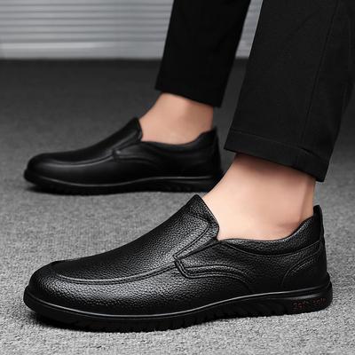 2024 Neue Einfache Herren Freizeit Schuhe Echtes Leder Herren Slipper Männliche Bequeme Slipper Herren Slipper Freizeitschuhe