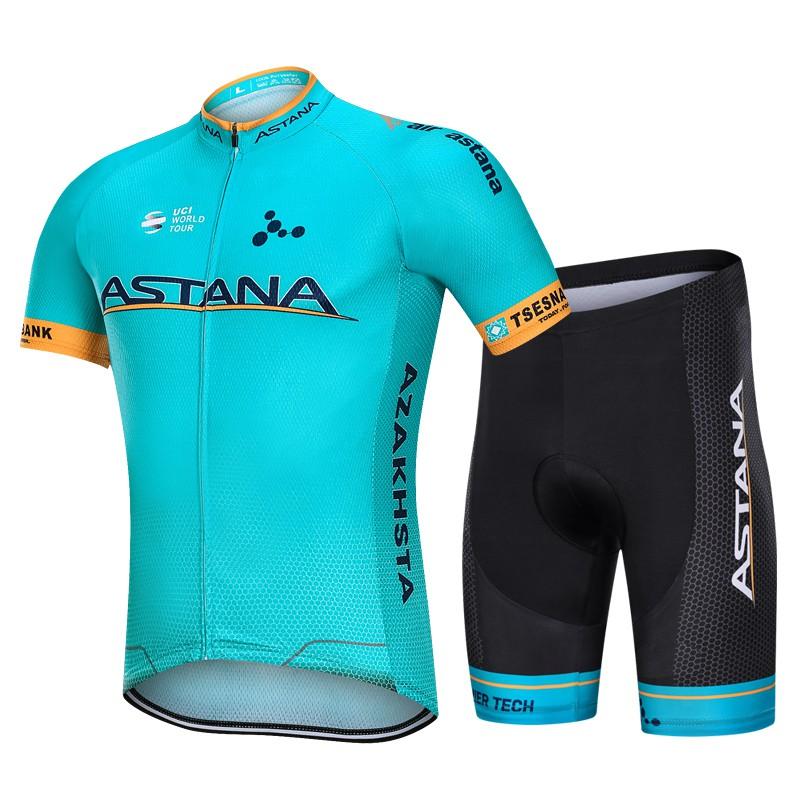 Mens Cycling Jersey Shorts Set With Gel Pad Breathable Quick-Dry Mountain Bike Apparel
