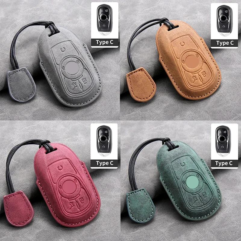 Leather Car Key Case Cover Holder Keychain Shell for Buick Verano Envision Avenir Lacrosse Regal Encore Excelle Enclave Anthem