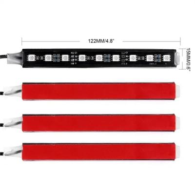 Car Interior RGB LED Strip Lights 12V Color Changing Ambient Lighting with Remote Control for Vehicle Decoration 1 Set