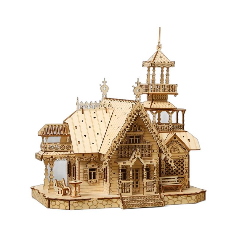 Creative Retro Villa Wooden 3D Puzzle