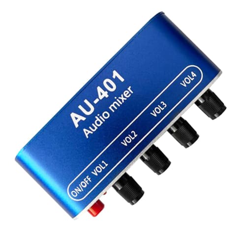 Bannik DC 5V-12V AU-401 Stereo Audio Mixer 4 Input 1 Output Separately Board Sound Mixing DIY Headphone Amplifier Durable