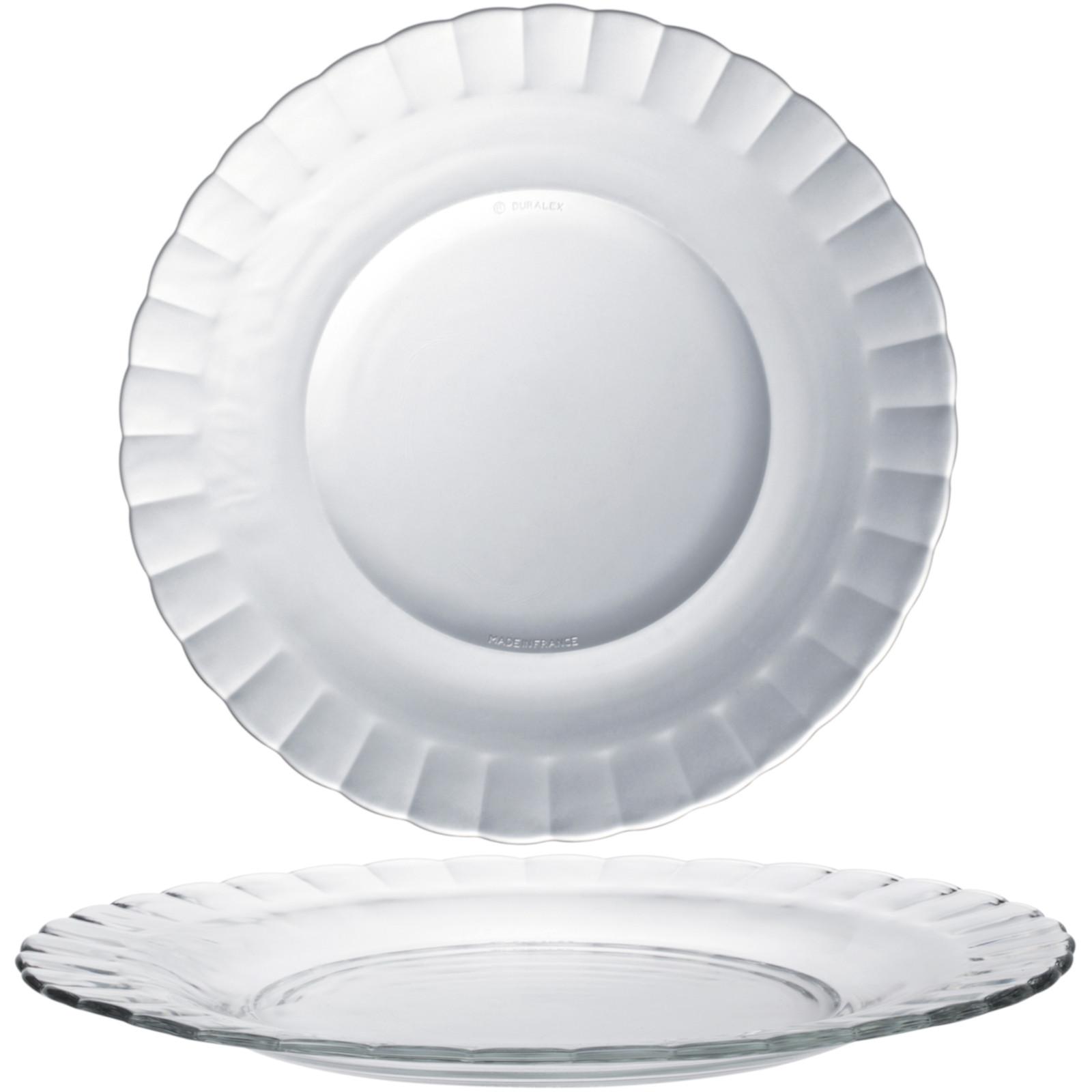 Duralex PICARDIE piatto trasparente 230 x 20 mm set da 6
