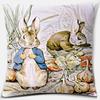 Cute Cartoon Rabbit Printing Series Pattern Pillowcase Square Pillowcase Home Office Decoration Pillowcase