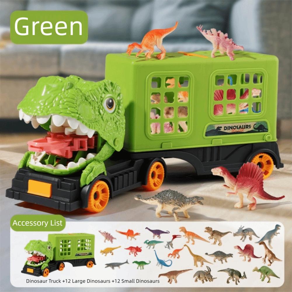 6/12 Dinosaur Model Dinosaur Truck Toys Ejection Function Dinosaur Transport  Toddler Toys