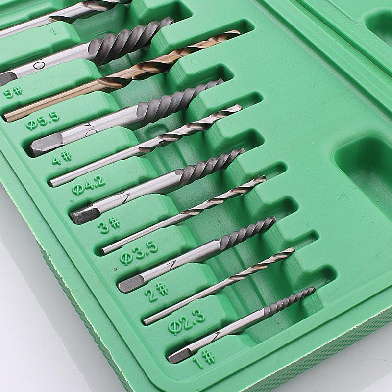 11-Piece Mechanic's Broken Wire & Screw Extractor Set with Free Shipping (3MM-10MM)