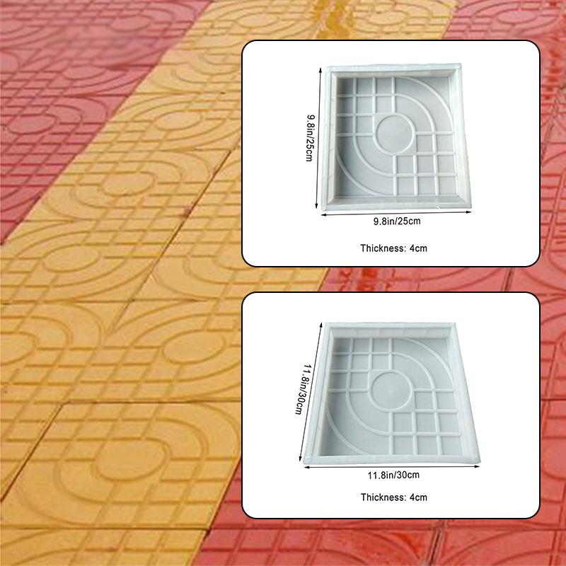 Plastic Garden Paving Brick Mold Concrete DIY Mold Reusable Multi Style Brick Mold Decoration Garden Floor