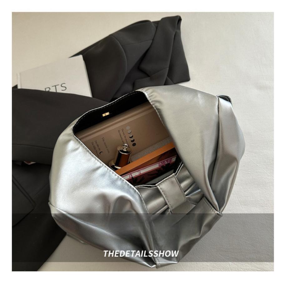 New Fashion Women's Bowknot Design Minimalist Chic Large Capacity Armpit Single Shoulder Bag