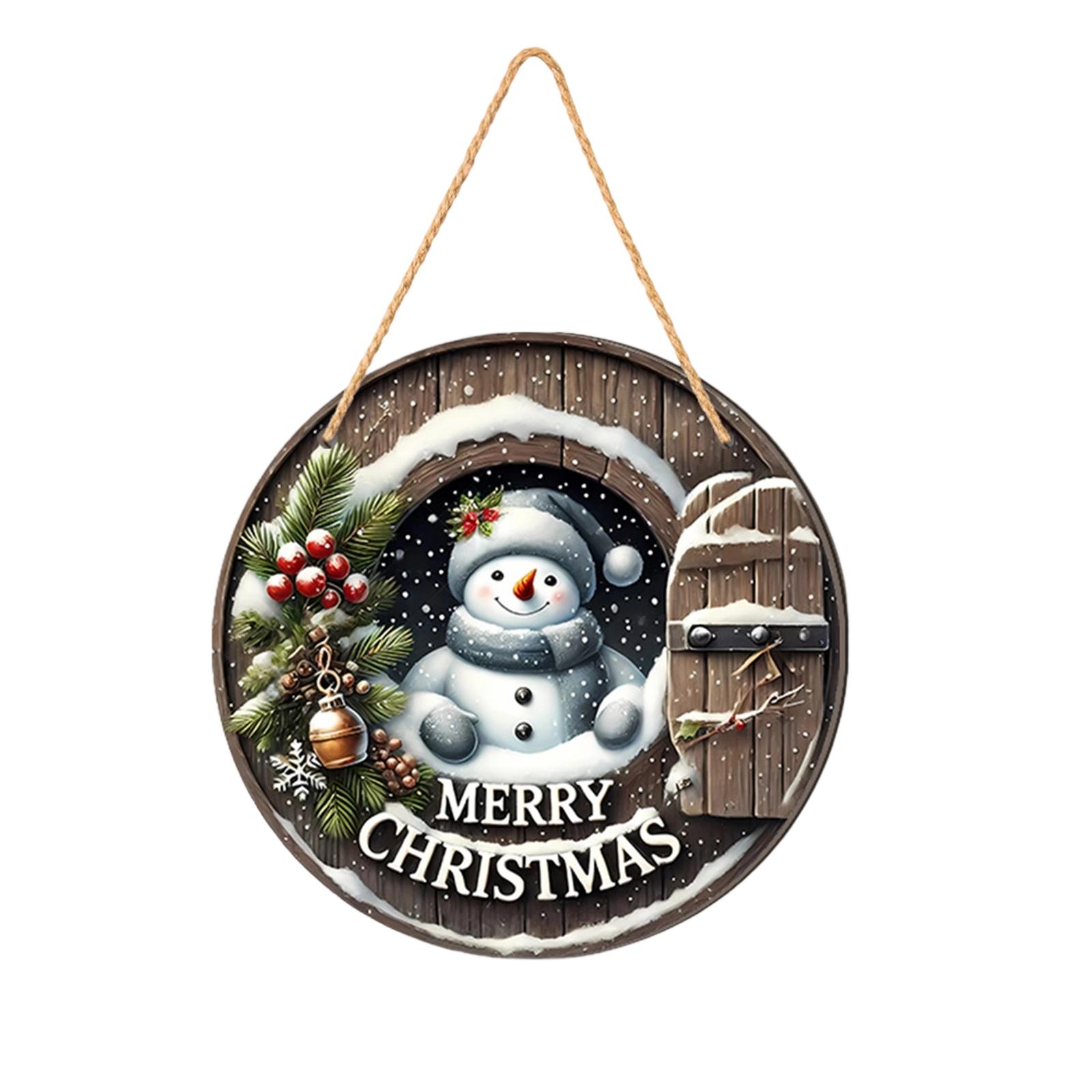 

Рождественский снеговик семья из четырех фото 2D плоская деревянная праздничная вечеринка знак One Size