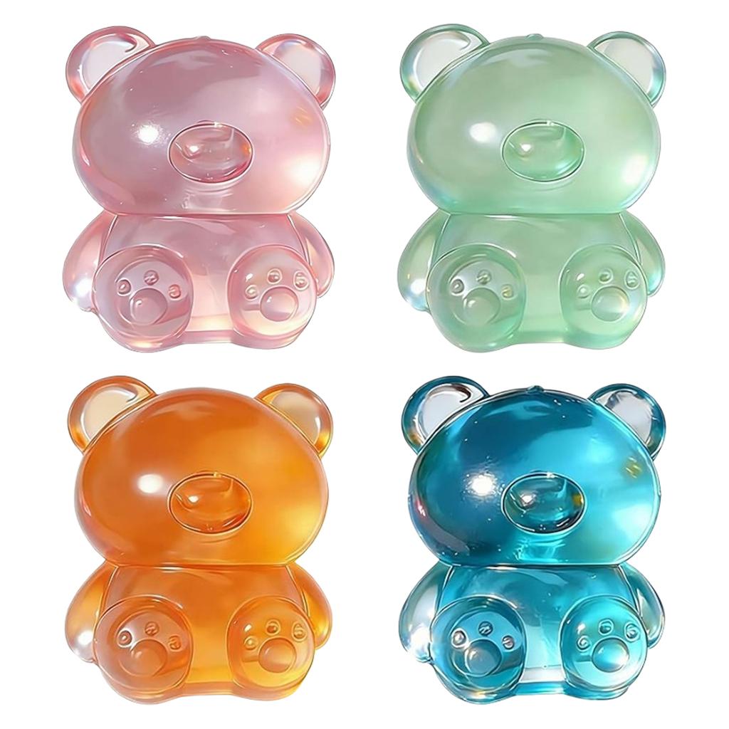 4Pcs Cute Bear Squeeze Ball Colorful Bear Squishies Balls Lightweight for Kids Adults Classroom Prize Party Favors