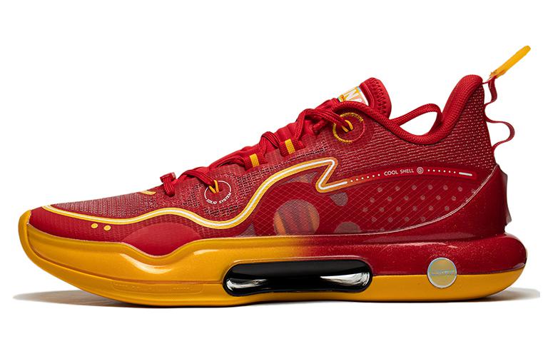 Li Ning Yushuai Evolution Low Выездная Командная Ткань Устойчивая к истиранию Дышащая Низкие Баскетбольные Кроссовки Мужские Ярко-Неоновые ABAS161-6 44