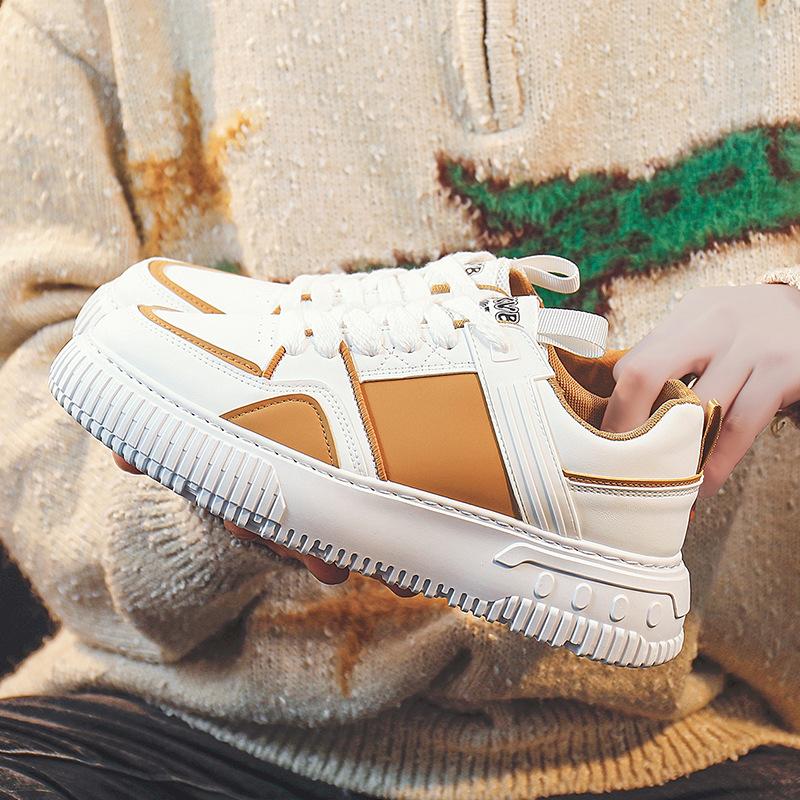 Ανοιξιάτικα Νέα Ανδρικά Αθλητικά Παπούτσια Λευκά Casual Παπούτσια Λευκά Παπούτσια Ανδρικά Παπούτσια Μόδα Τάση Παπούτσια Πλατφόρμας