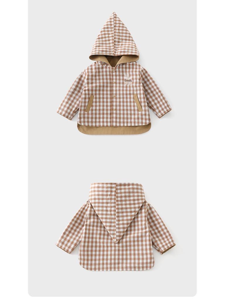 DUUDUU Kids' Double-Sided Spring Windbreaker - Korean Style Toddler Jacket