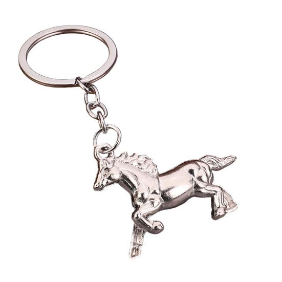 

Keychain Pendant Zinc Alloy Texture Horse Charm Lightweight Portable Key Chain Backpack Bag Accessory білий