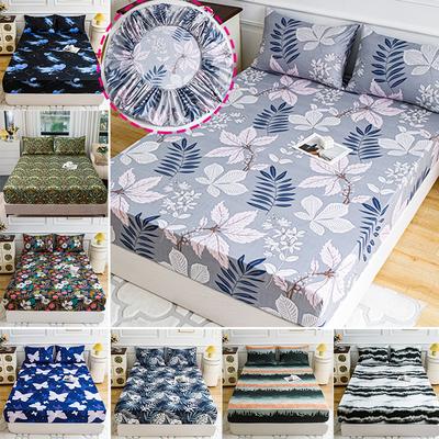 1pc Printed Fitted Sheet Bedding, No Pillowcase. for Bedroom, Hotel Various Home Decorations