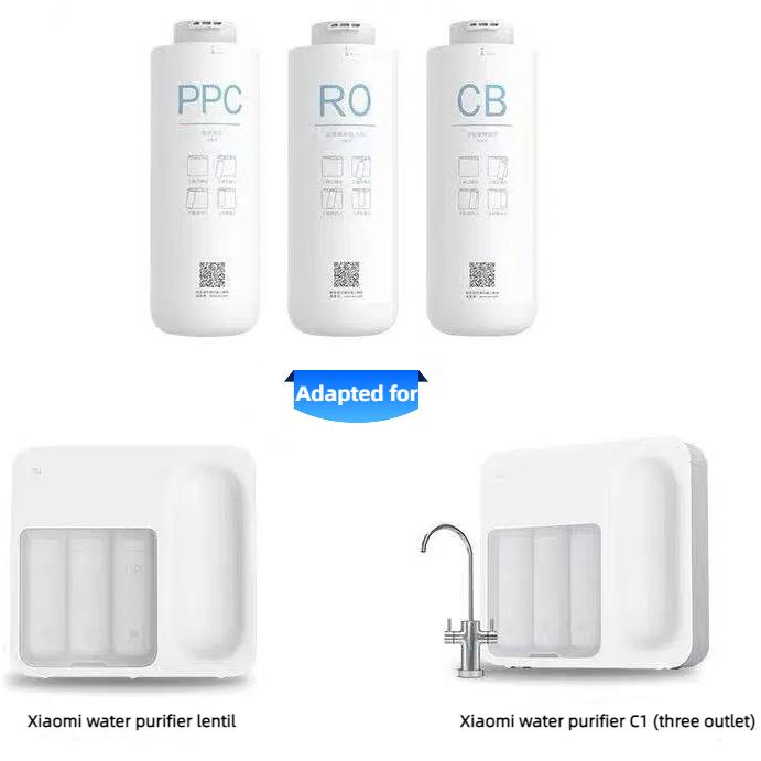 Original Aktivkohle-Rückfilter für Xiaomi Wasserreiniger C1 MRB23, Nachkohlefilter, Stufe 4 Wasserfilterersatz