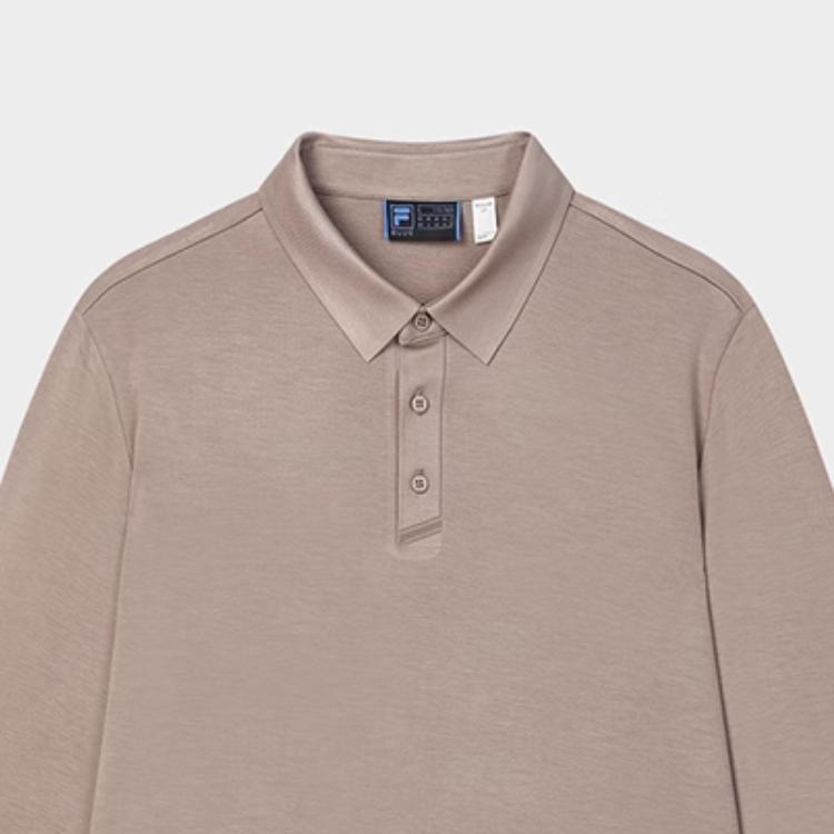 New FILA Polo Shirt Men's Light Chestnut Brown F11M512202FBN