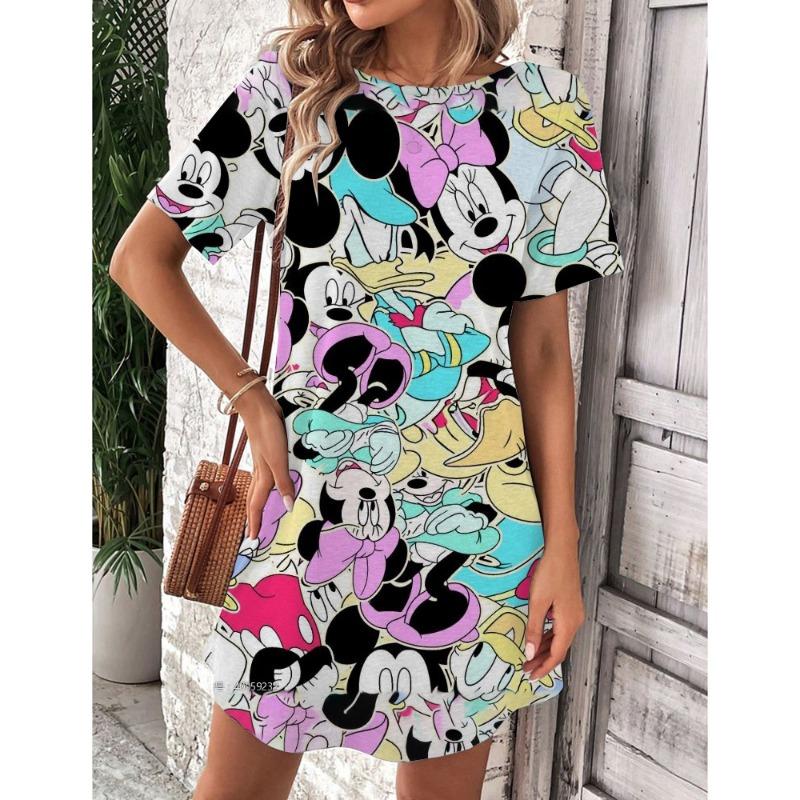 2025 Summer Animal Printed Dress Women's Short Sleeved Beach Sunwear Elegant Casual Party Dress