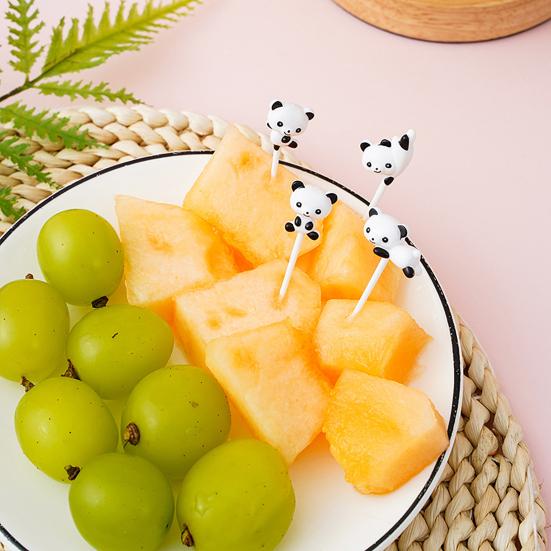 16Pcs Fruit Fork Easy To Clean Cute Panda Shape Food Dessert Picks Food-grade Bento Picks for Children