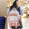 Children's Schoolbag Student Large Capacity Backpack Men's Color Block Backpack Patchwork Women Backpack
