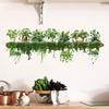 Potted Plants Shelf Wall Sticker Waterproof PVC Self-adhesive Living Room Bedroom Home Office Potted Greenery Shelf Decoration Decal