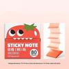 Pull-Out Pearlescent Paper Sticky Note 80 Sheets Per Box Self-Adhesive Memo Pad for Kids School Homework Reminder