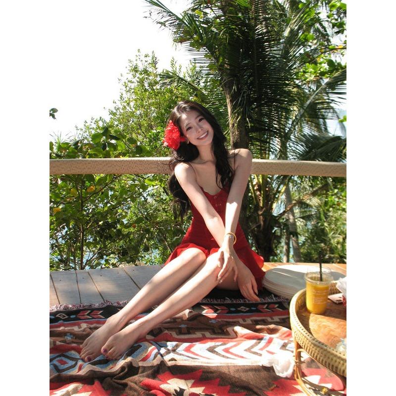 French Sweet Party Mini Dresses Women Summer PNew Lace-up Strap Dress Female Korean Fashion Solid Slim Flounce Fairy Dress 2024