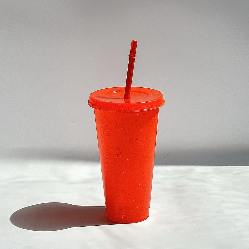 5pcs 24oz plastic cups with lids&straw reusable water bottle party cold cups Hard Plastic Cup Wedding Party Summer Drinkware