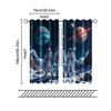 2 Pcs   Filtering Curtains (excluding Rods   Non-movable   Without Batteries) Space Adventurebackgroundsuitable for Use In Bedrooms