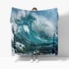 The Great Wave off Kanagawa Flannel Blanket for Sofa Decoration Art Out Door Decoration Sea Surf Blanket Throw Blankets For Bed