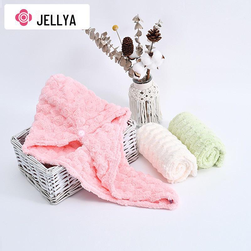 Jieliya Women's Quick-Dry Hair Cap - Thickened, Super Absorbent Baotou Towel, 2024 New Model 231153.