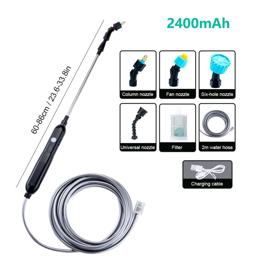 Portable Watering Spray Electric Gardening Sprayer USB Rechargeable Plant Sprayer High-Pressure Sprinkler ATV Cleaning Tools