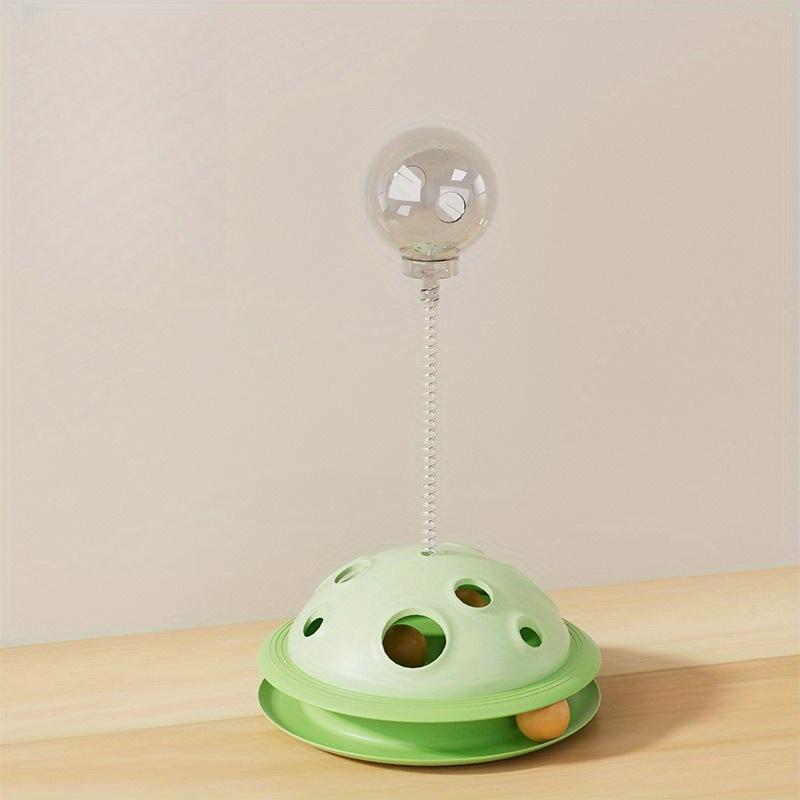 

[Interactive Cat & Dog Toy] 3-in-1 Interactive Cat & Dog Toy - Treat Dispenser Ball with Rotating Teaser Stick,Leak-Proof Puzzle зелёный