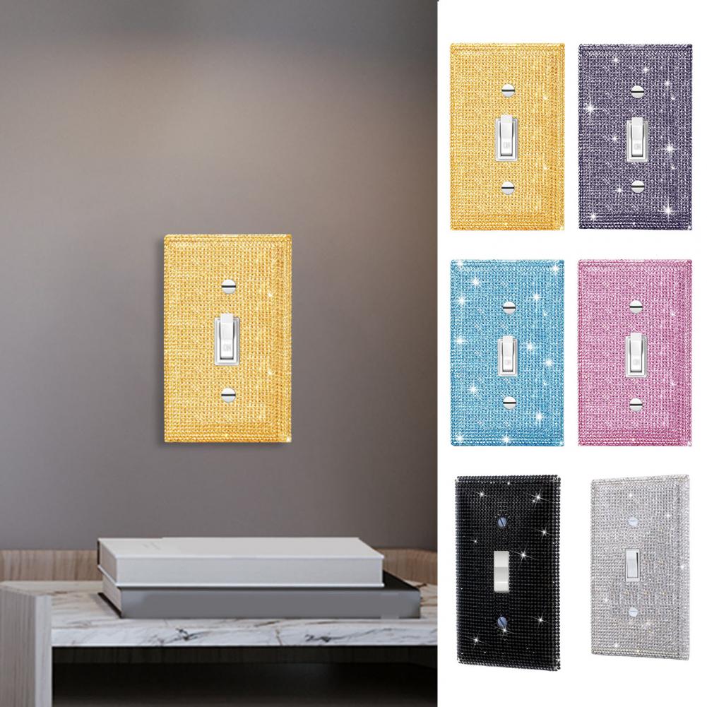 Bathroom Switch Plate Elegant Single Toggle Light Switch Plates for Home Office Decor Set of 2 Decorative Outlet Covers for Room