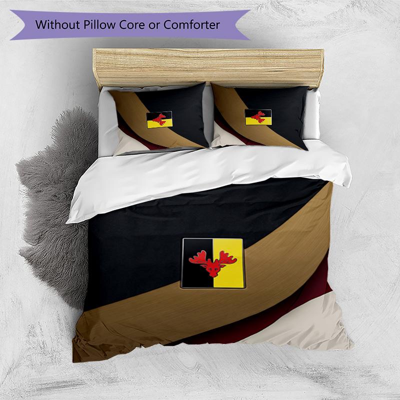 Watford Football Printed 3 Pieces Bedding Set, Comfortable Skin Friendly Bedroom Duvet Cover Set