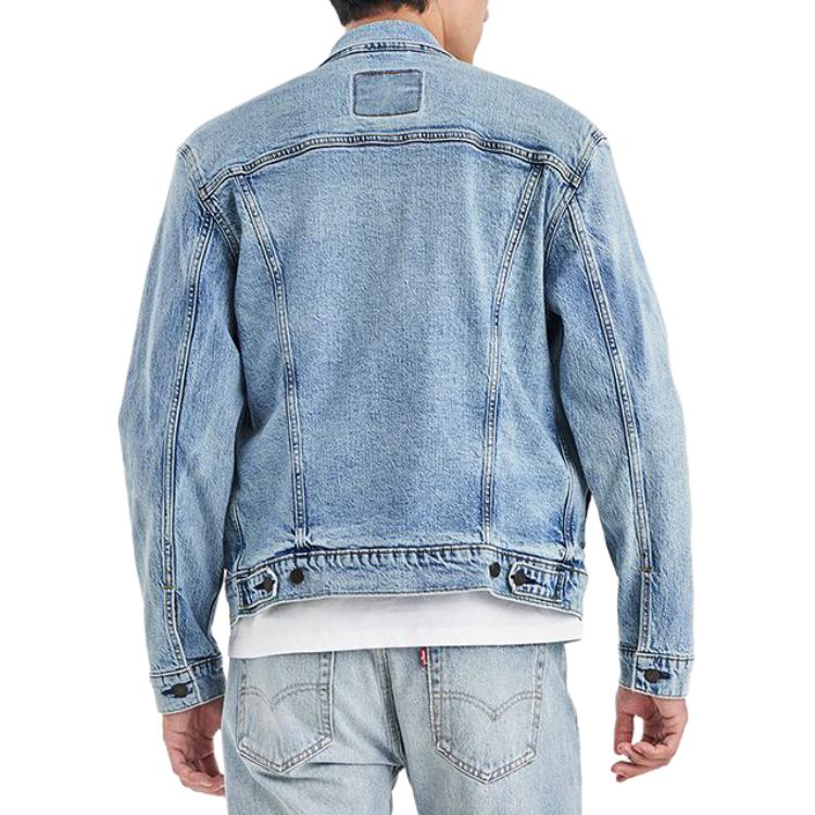 Levis Single Button Square Neck Pocket Design Long Sleeve Denim Jacket Men Jackets Blue 72334-0658