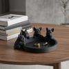 3D Printed Dog Figurine Cute Animal Statue Creative Art Ornament for Bookshelf Mantel Stylish Jewelry Organizer