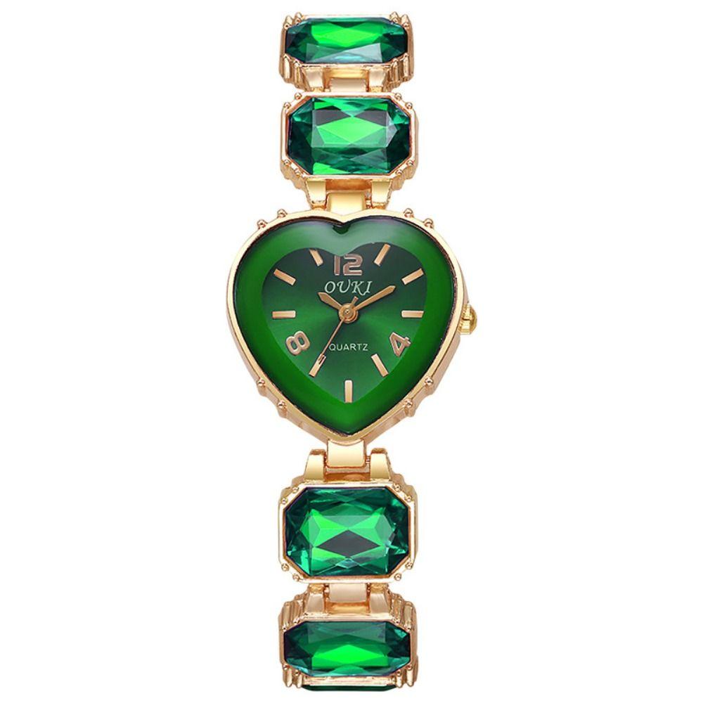 Adjustable Bracelet Rhinestone Bracelet Watch Colorful Crystal Chain Wristwatch Girl